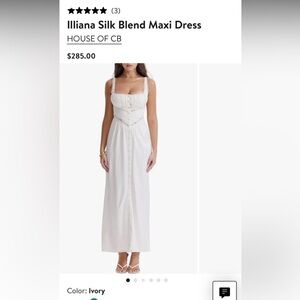 House of CB Illiana Silk Dress Size Small